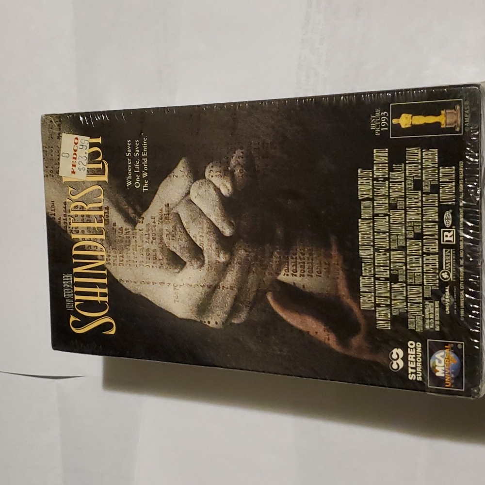 SCHINDLER'S LIST BRAND NEW VHS MOVIE